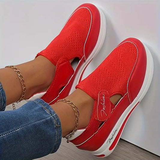 Fashion - Zapatillas de plataforma con diseño casual