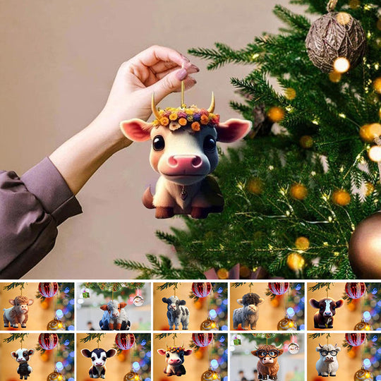 Cow Christmas - Adorno decorativo de vacas (Set x 10)