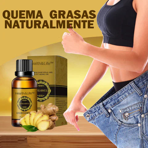 (LLEVA 2x1)🎁 GINGER OIL™ DRENAJE ABDOMINAL + PÉRDIDA DE PESO + MASAJE LINFÁTICO