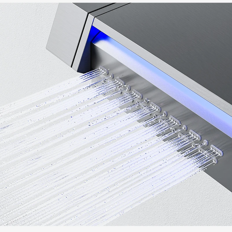 Sistema de ducha de baño termostático de lujo con pantalla digital de ducha inteligente