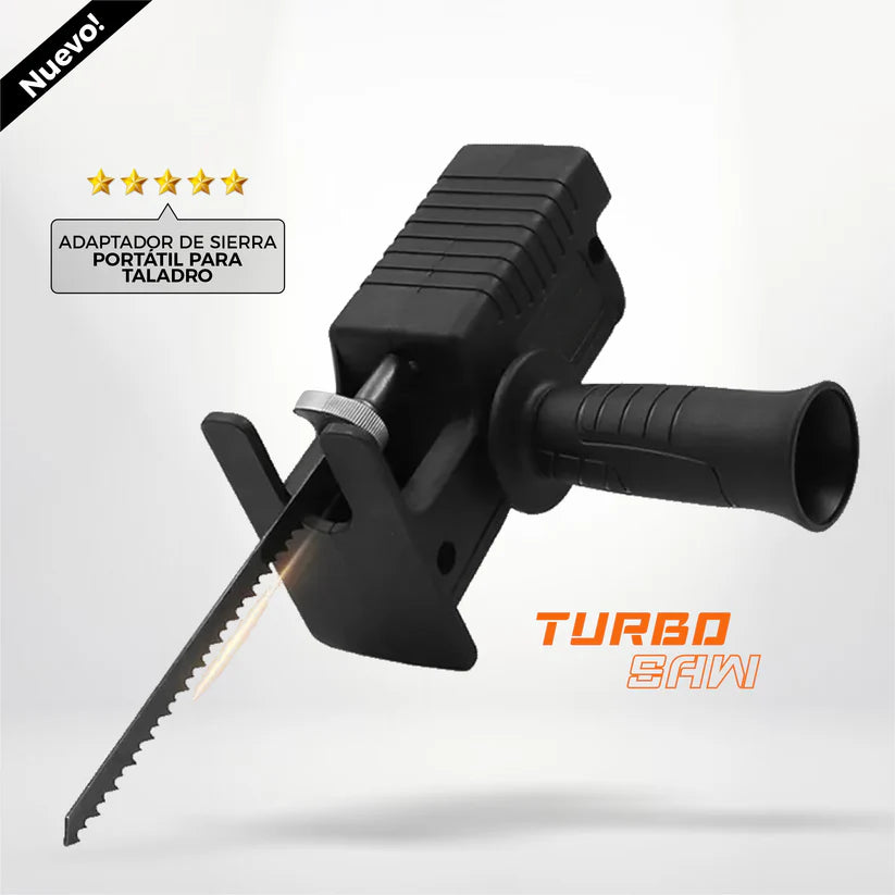 TurboSaw - Adaptador De Sierra Portátil Para Taladro + 3 Tipos de hojas intercambiables